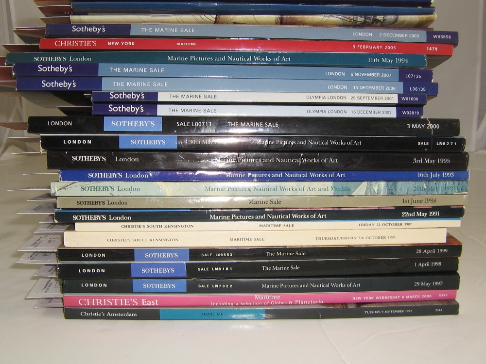 MARITIME CATALOGUES, approximately 27 comprising Sotheby’s - 1988; 1991-2003; 2006 and 2007; five