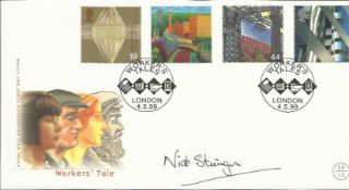 Nick Stringer signed 1999 Workers Tale FDC with London postmark. Numbered 1 of 3 overleaf Good