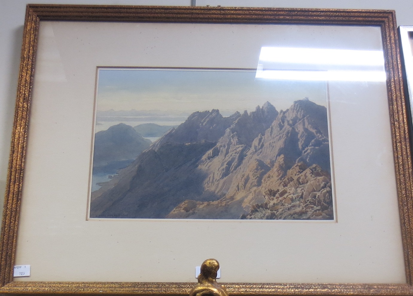 Bernard Eyre Walker (British), Mountainous landscape, watercolour, signed B Eyre Walker 1938 lower