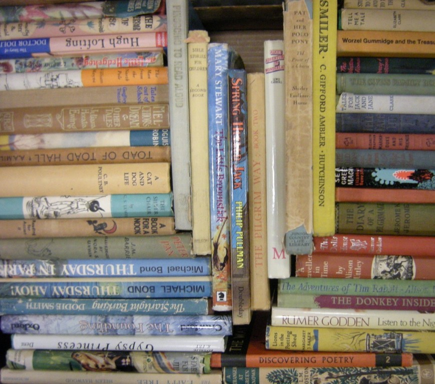 Childrens books, hardbacks, some in jackets, mainly 20th century, 4 boxes