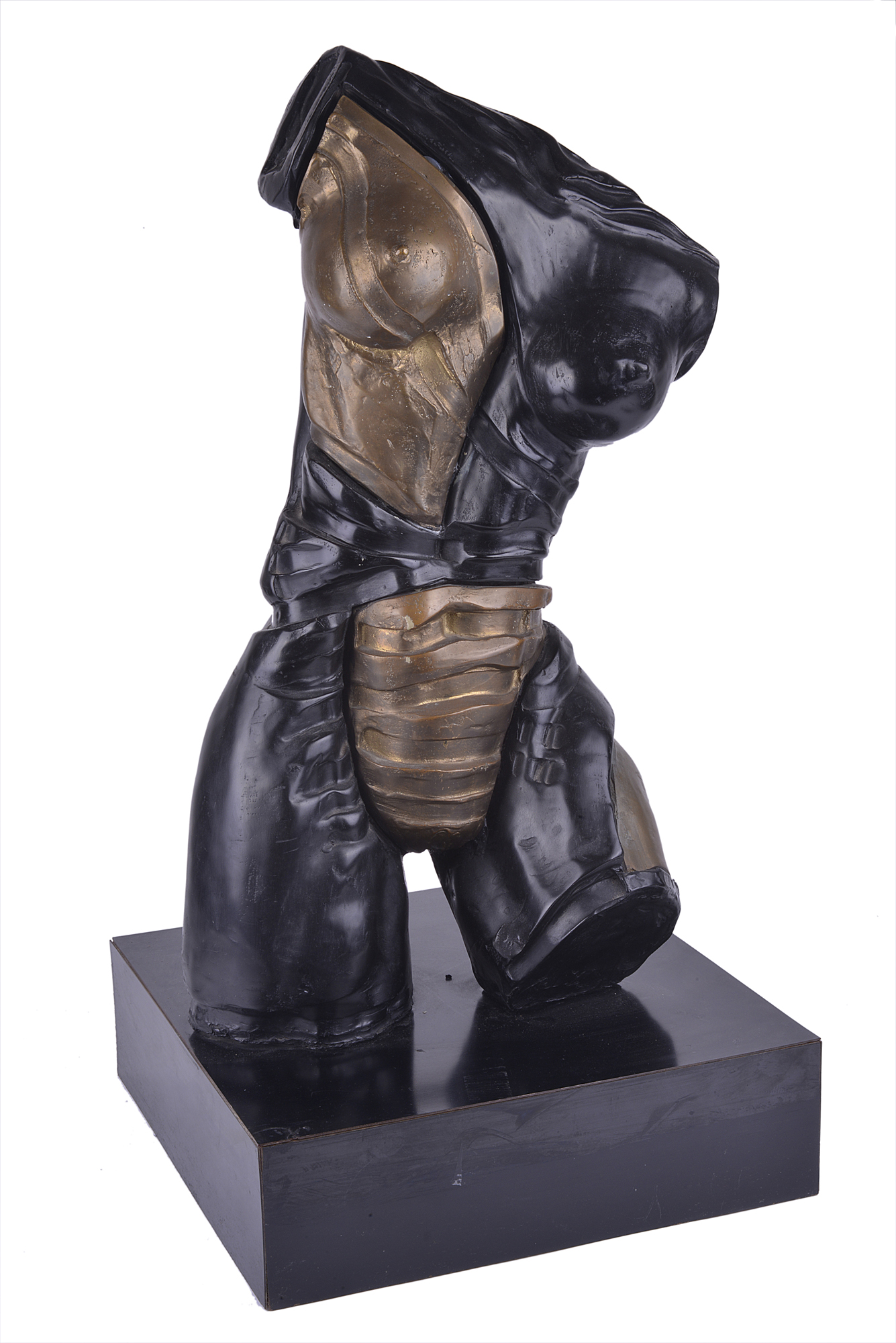 Enrico Manera (Asmara, 1947- ), a contemporary sculpture in fibreglass and bronze representing