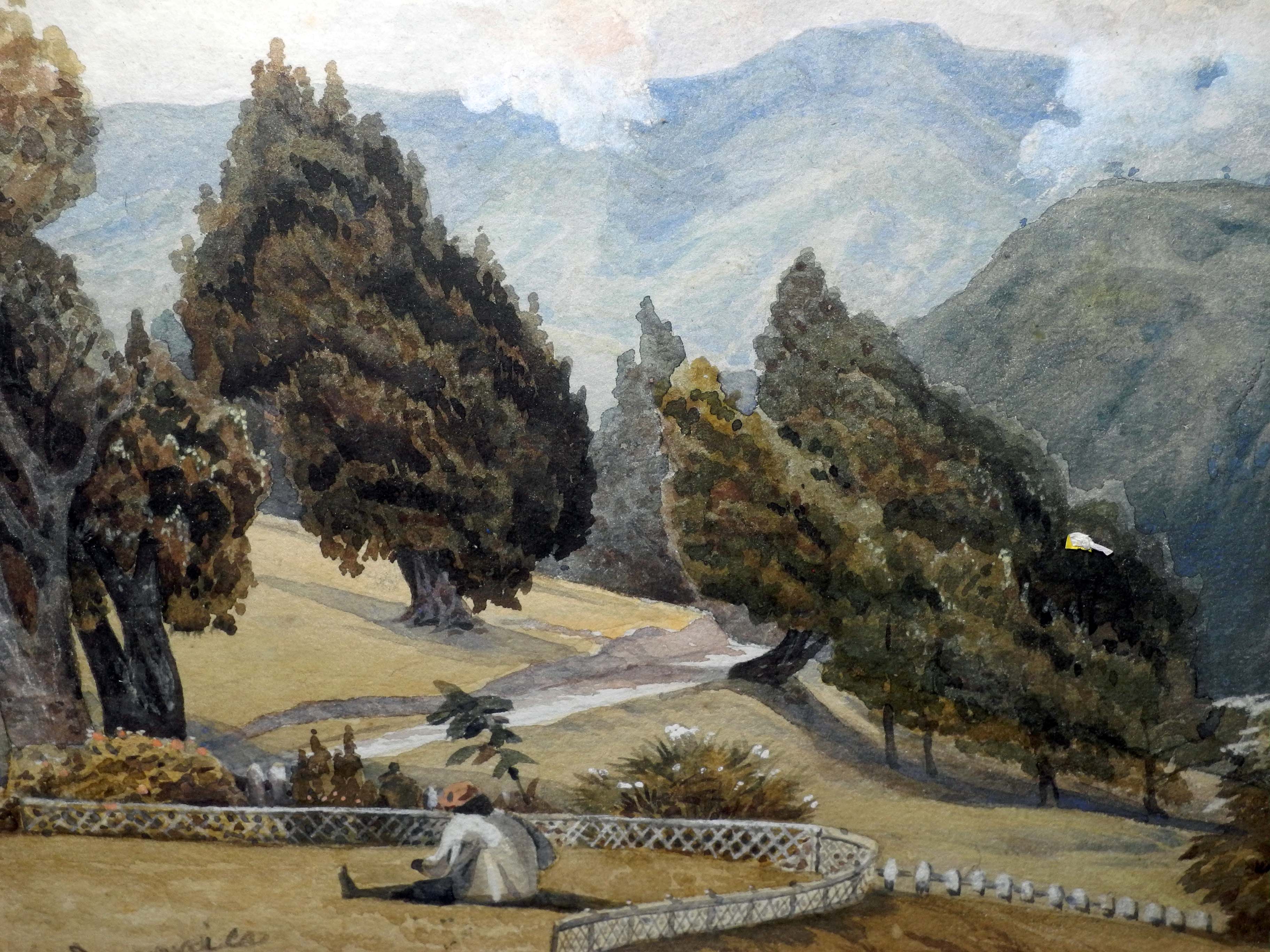 Three 19th Century watercolour views of Jamaica, all mounted, glazed and framed. (3)The largest: