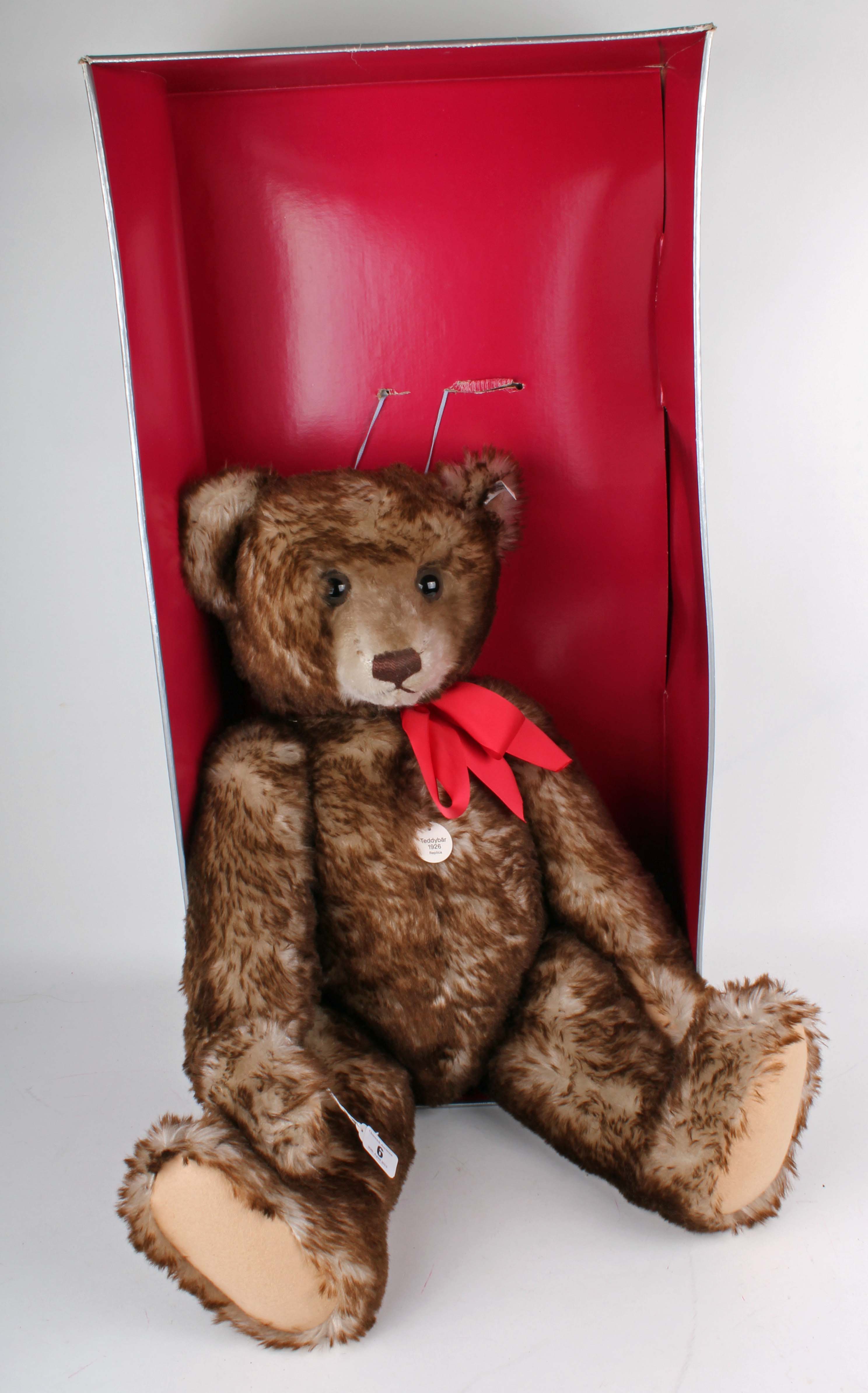 A rare hard-to-come-by contemporary (mint in box) "Happy Anniversary" Steiff Teddy bear, Replica