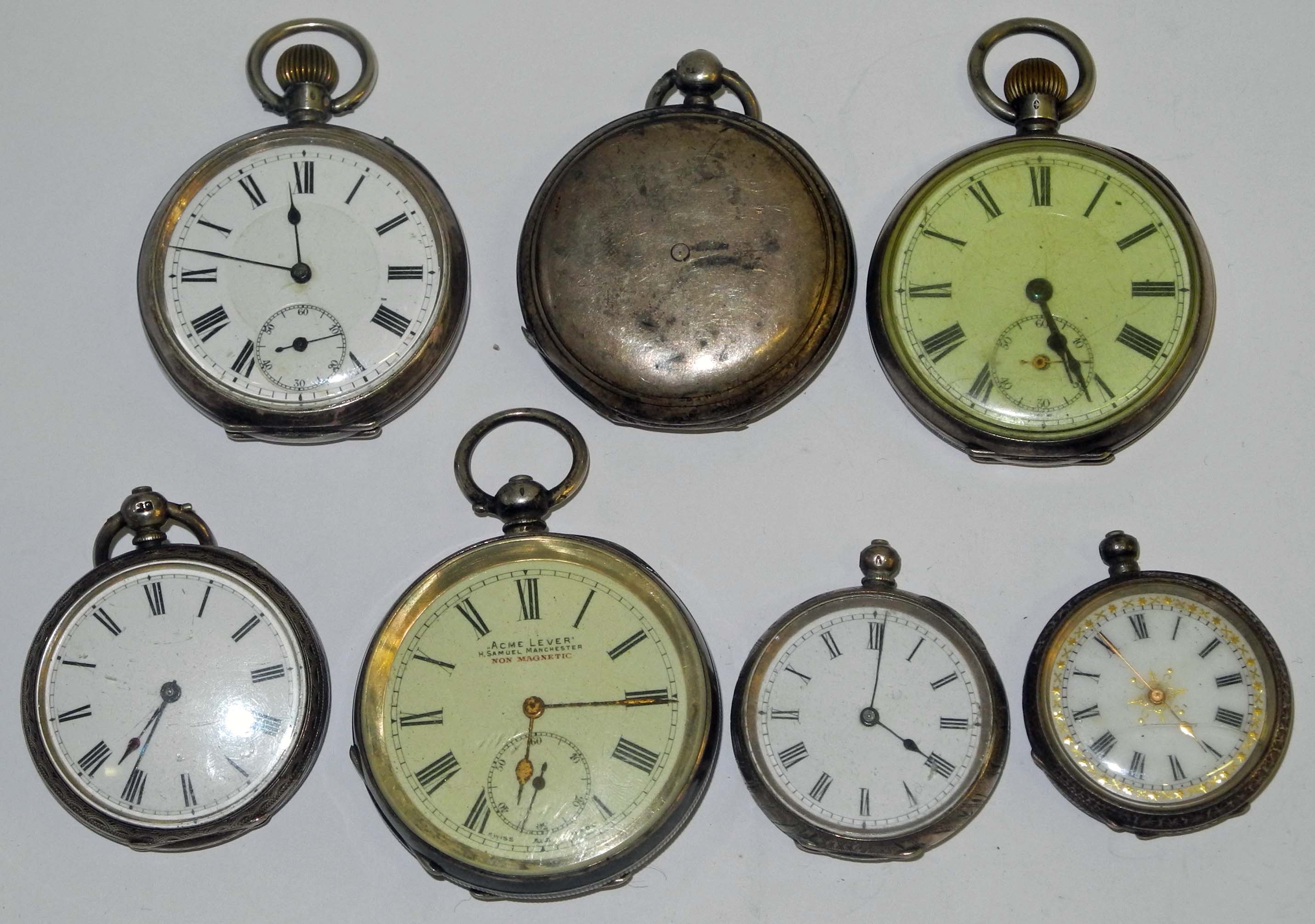 A collection of 19th century and later silver watches, to include a Victorian full hunter pocket