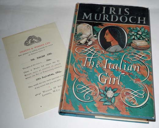 MURDOCH, Iris (1919-99).  The Italian Girl. London: Chatto & Windus, 1964. 8vo. Half title, wood-