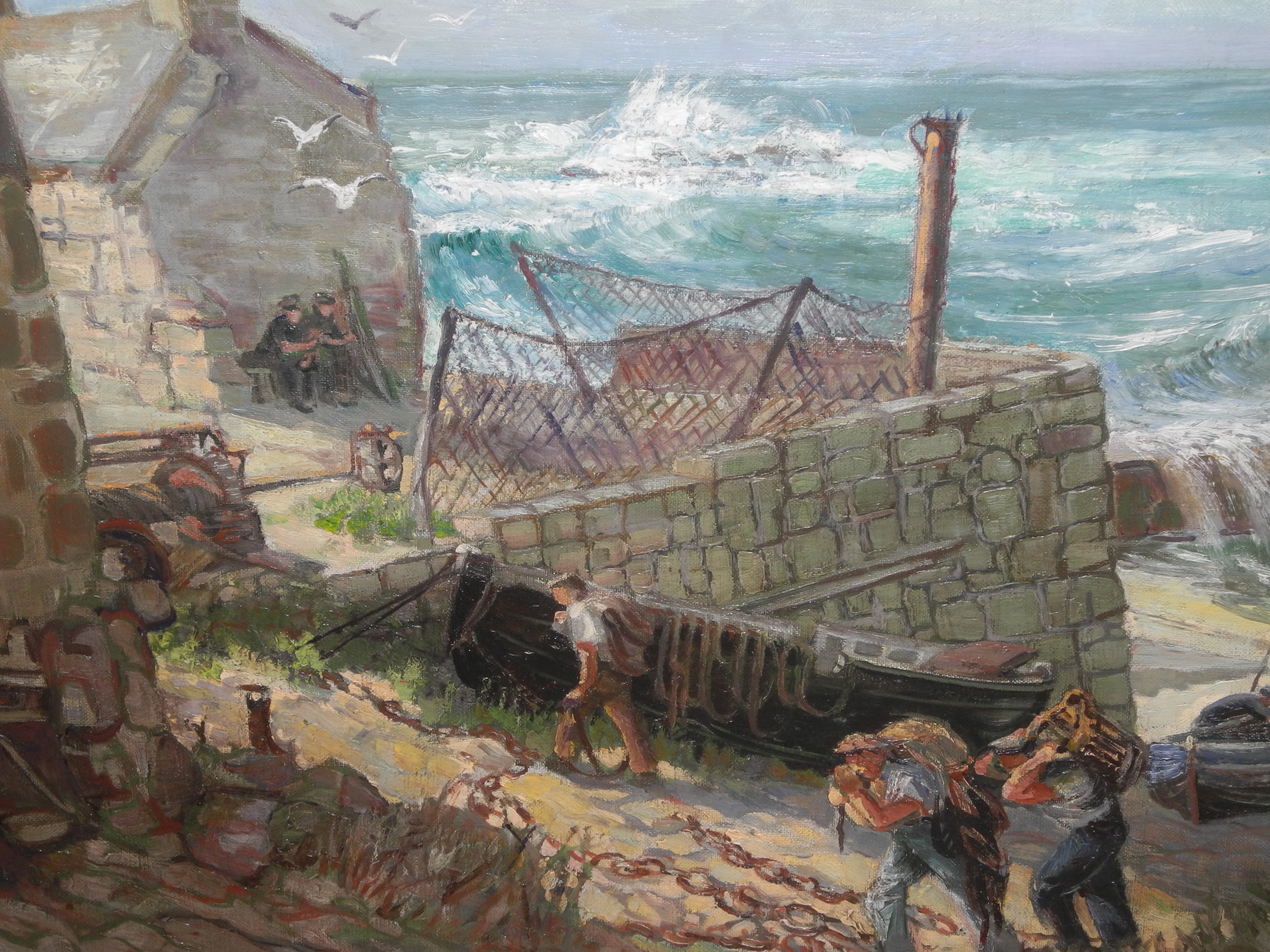 Isabel Wrightson (1890-Unknown), "Cornish Harbour Scene", oil on canvas, signed and dated 1951 (30 x