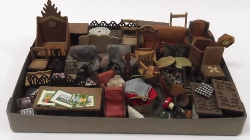 A quantity of dolls' house furniture (1 box)