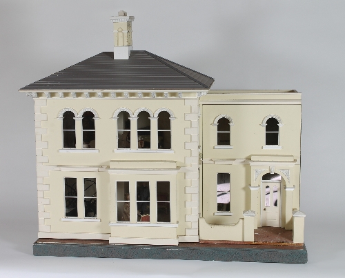 A 20th Century dolls' house of Regency style, 96.5cm (38") wide/see illustration