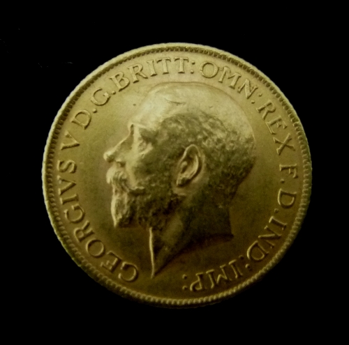 A George V gold sovereign, 1912