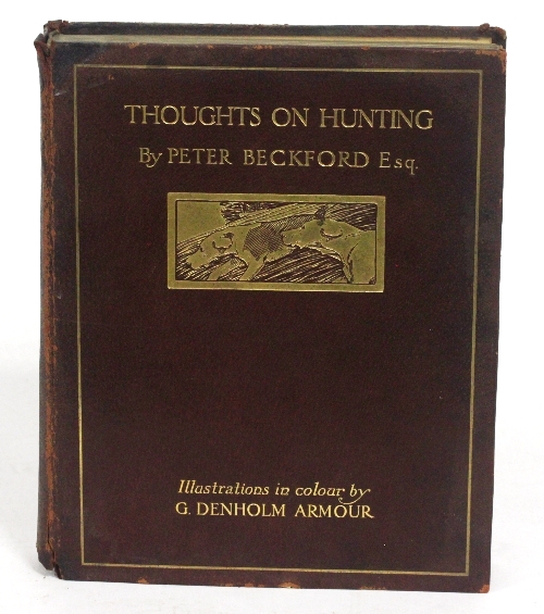 Beckford (P) Thoughts on Hunting, illustrated by G Denholm Armour, Hodder & Stoughton, Edition de