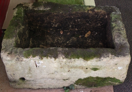 A stone trough, 79cm (31") wide