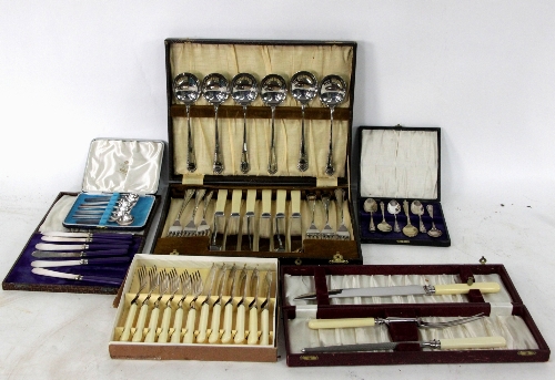 Sundry silver plated items, mainly flatware