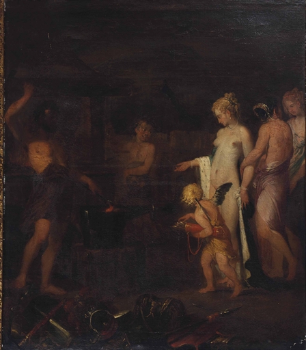 Circle of Jacob van Loo (French, 1614-1670) 
Venus at the Forge of Vulcan 
oil on canvas 
40 x 34