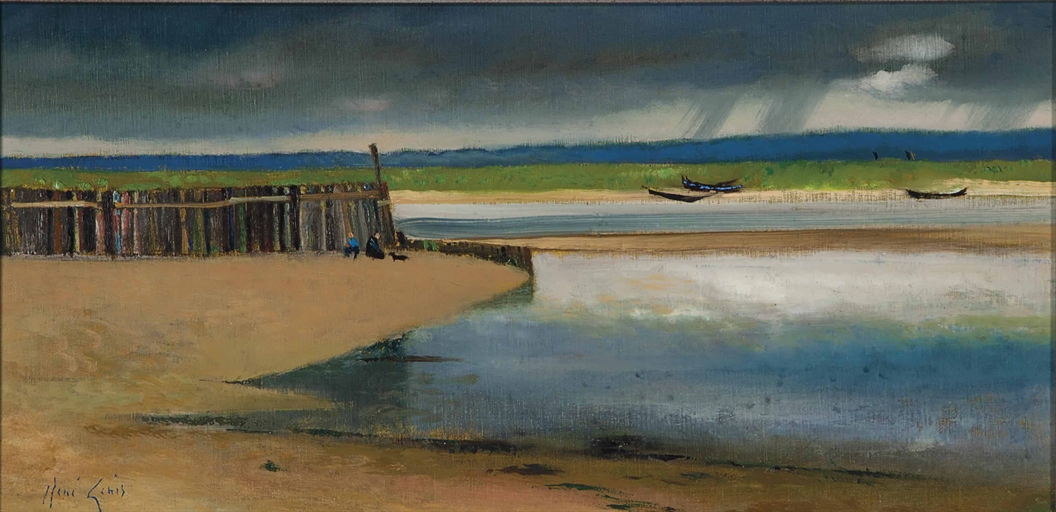 René Genis (French, 1922-2004) 
Orage sur Arcachon; and a companion painting 
the first signed 'René