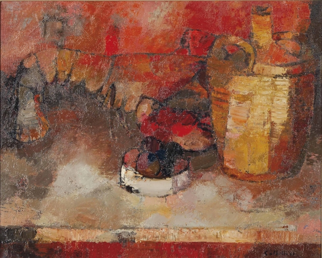 Bernard Cathelin (French, 1919-2004) 
Nature morte au homard 
signed and dated 'Cathelin 59' (