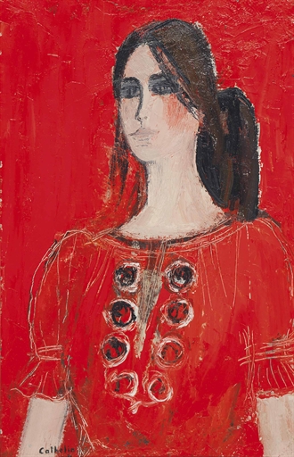Bernard Cathelin (French, 1919-2004) 
Dominique à blouse hongroise 
signed and dated 'Cathelin