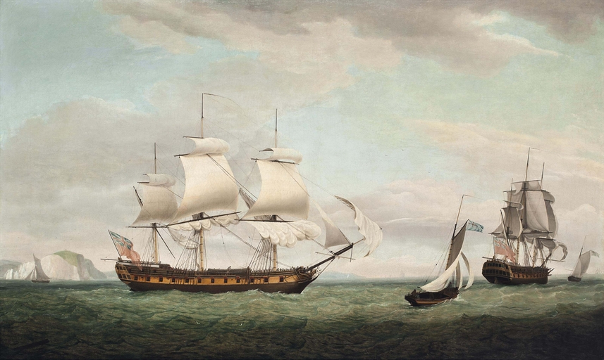 Thomas Whitcombe (London c.1752-1824)
The East Indiaman Pitt of London in two positions in the