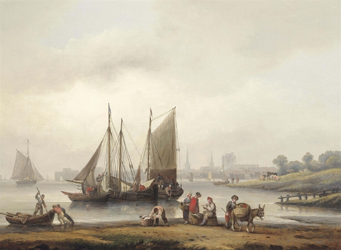 Thomas Luny (St. Ewe [?] 1759-1837 Teignmouth)
View of Southampton from the east across the River