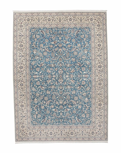 AN EXTREMELY FINE PART SILK NAIN CARPET, CENTRAL PERSIA 
MID 20TH CENTURY 
approx: 11ft.11in. x