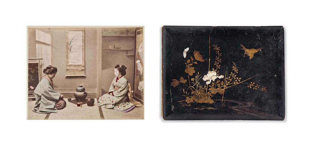 A Japanese Photograph Album 
Meiji period (late 19th century) 
Comprising fifty hand-coloured