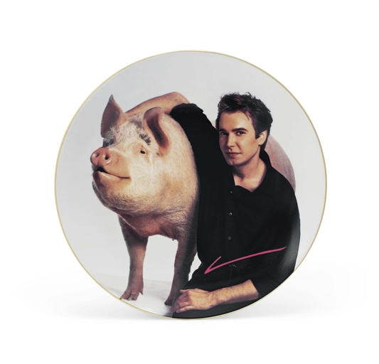 Jeff Koons (b. 1955) 
Signature Plate (Parkett 19) 
porcelain, with decal
1989
with printed