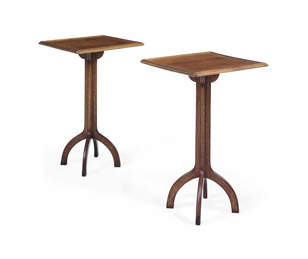 A PAIR OF ENGLISH OAK LAMP TABLES 
BY HOWE, MODERN 
Each stamped 'C.P.HOWE/BOURNE ST. SW1' 
29