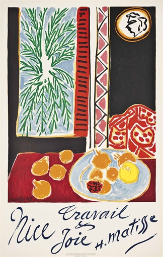 Henri Matisse (1869-1954) 
NICE 
lithograph in colours, 1947, printed by Mourlot, Paris, condition