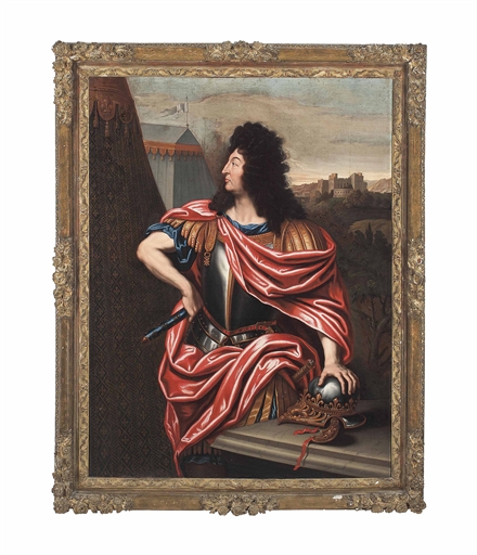 Follower of Pierre Mignard 
Portrait of Louis XIV (1638-1715), three-quarter-length, as a Roman