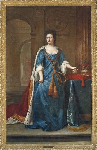 Studio of Sir Godfrey Kneller (Lübeck 1646-1723 London) 
Portrait of Queen Anne (1665-1714), full-