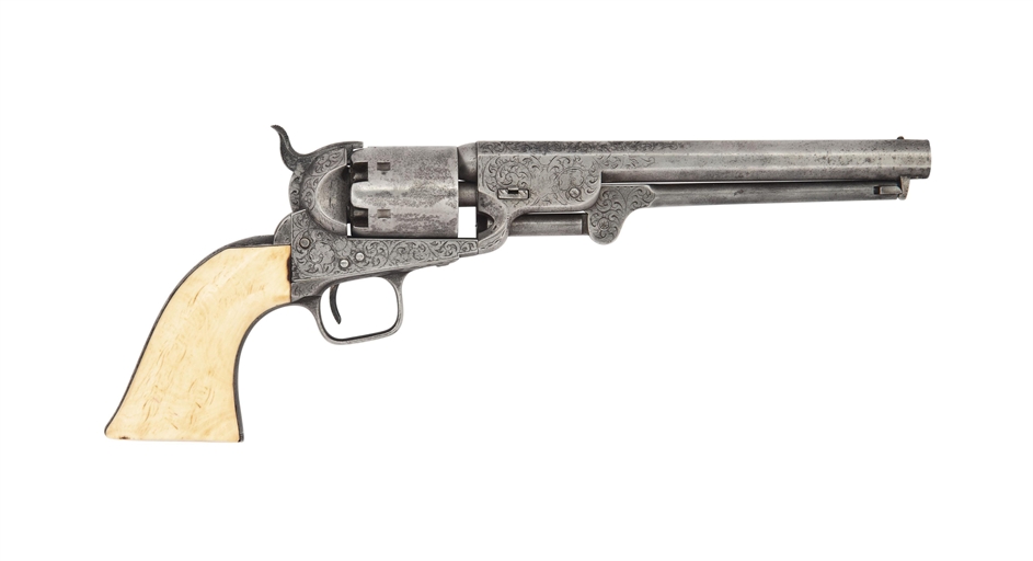 A FACTORY ENGRAVED .36 'MODEL 1851' SIX-SHOT SINGLE-ACTION PERCUSSION NAVY REVOLVER
COLT, NEW YORK