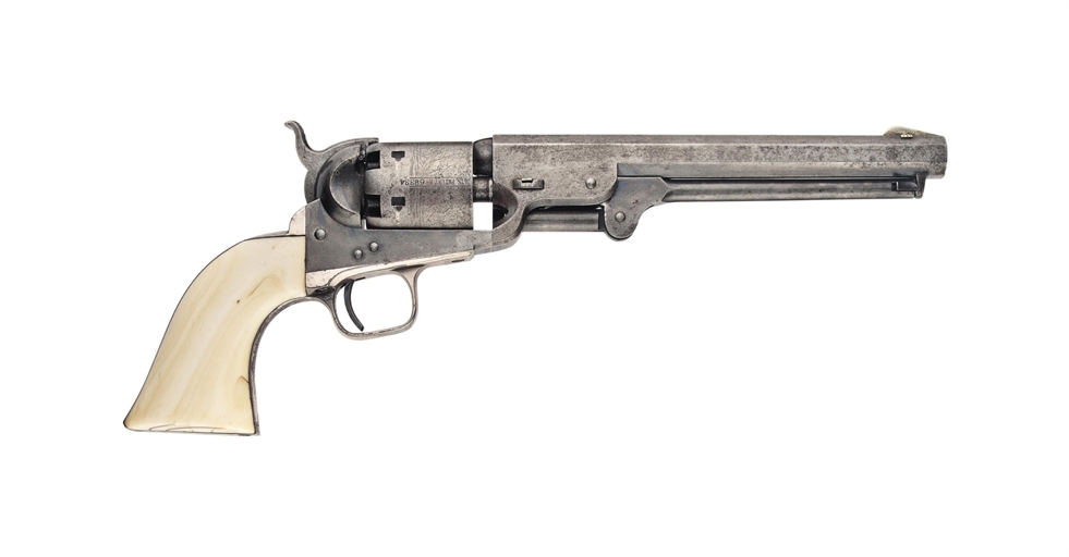 A .36 'MODEL 1851' SIX-SHOT SINGLE-ACTION PERCUSSION NAVY REVOLVER
COLT, NEW YORK CITY, SERIAL NO.