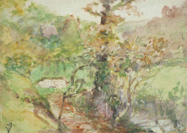 Jack Butler Yeats, R.H.A. (1871-1957) 
Apples in our Orchard, Devon 
signed with monogram (lower