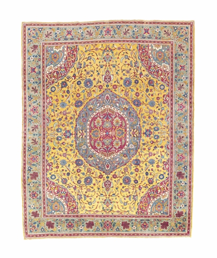 A FINE TABRIZ CARPET, NORTH-WEST PERSIA 
CIRCA 1920 
approx: 14ft.2in. x 11ft.1in.(431cm. x 337cm.)