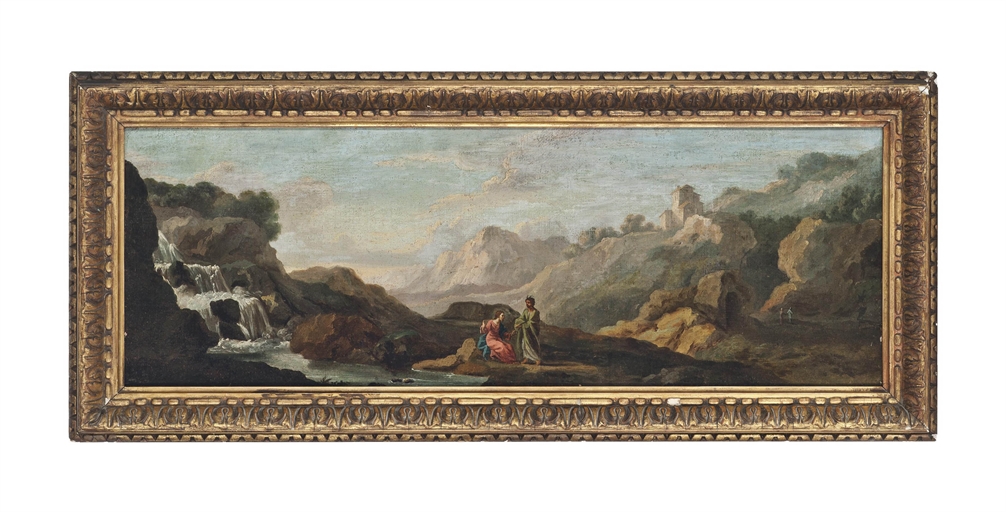 Italian School, 18th century 
Christ before a waterfall 
oil on canvas 
11¾ x 33½ in. (30 x 85.1