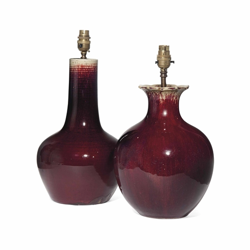 TWO CHINESE SANG-DE-BOEUF VASES 
19TH/20TH CENTURY 
One with a globular body with short neck
