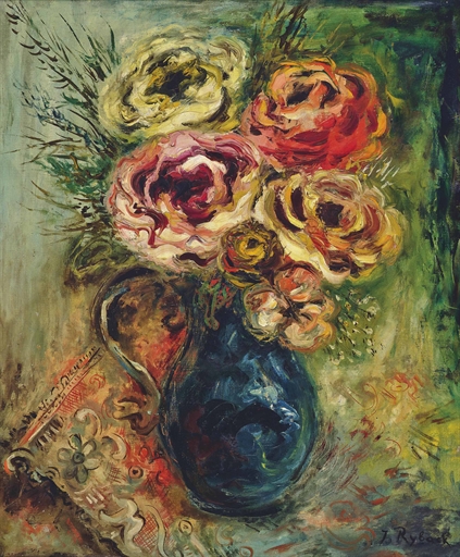 Issachar Ryback (1897-1935) 
Vase de fleurs 
signed 'I.Ryback' (lower right); inscribed 'I.RYBACK,
