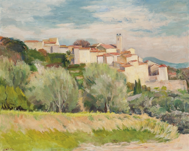 Adolphe Milich (1884-1964) 
Chateauneuf 
signed 'A.Milich' (lower left) 
oil on canvas 
25 3/8 x