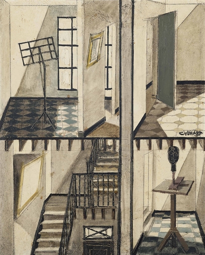 Claude Venard (1913-1999) 
Interiéurs 
signed 'C.VENARD' (centre right) 
oil on canvas 
16 1/8 x