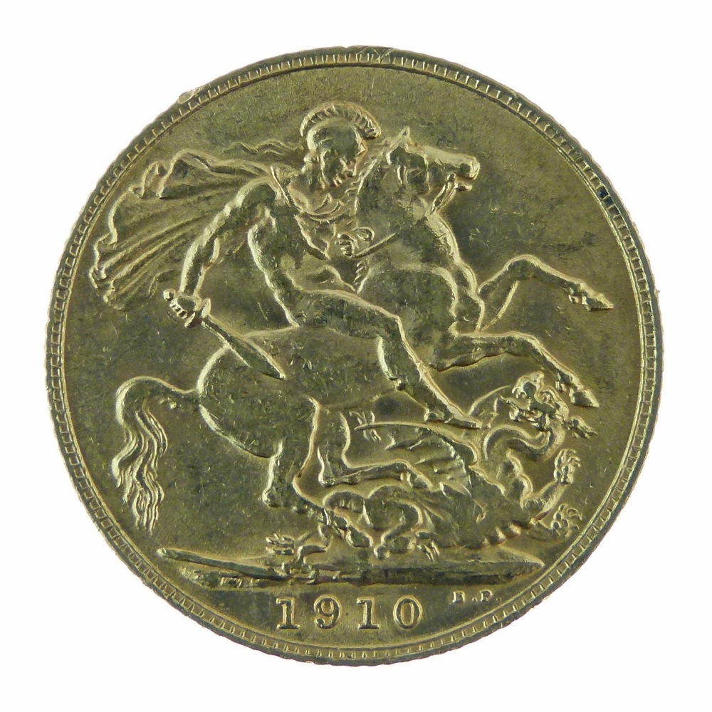 Edward VII sovereign, 1910