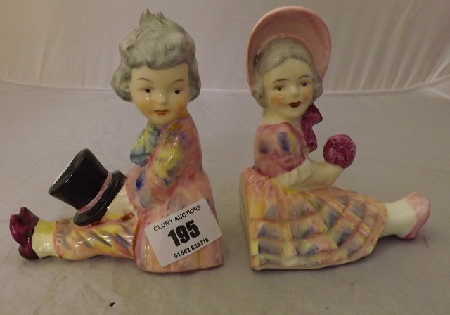 BOY & GIRL SMALL BOOK ENDS IN A VICTOIAN STYLE