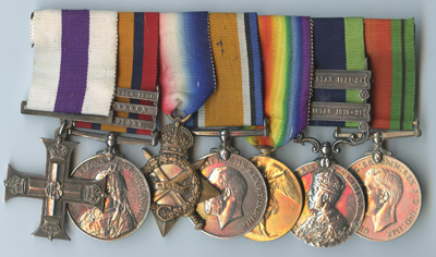 VICTORIAN GROUPS, VICTORIAN GROUPS Group of seven M.C (Military Cross Geo V), QSA Queens S. Africa