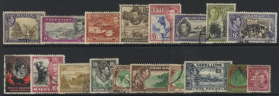 Mixed Lots & Accumulations BRITISH COMMONWEALTH KGVI good to FU collection in the printed album,