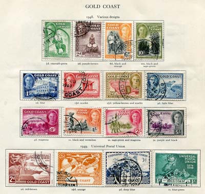 Mixed Lots & Accumulations BRITISH COMMONWEALTH KGVI U collection in the printed album,