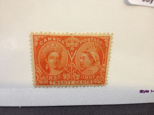 Canada 1897 20c mint SG133 Cat £120.