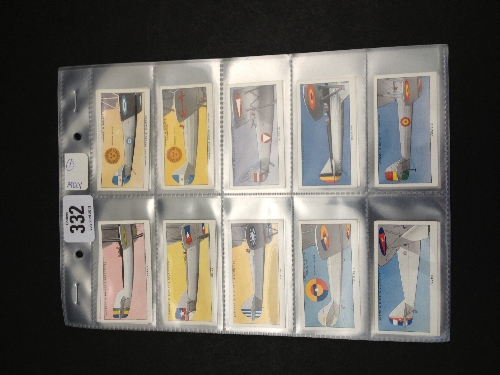A set of 50 Lambert & Butler cigarette cards: Aeroplane Markings.
