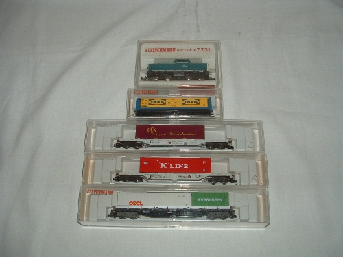 FLEISCHMANN N 7231 Turquoise/Beige Class 212 Diesel Switcher no 212 381-8 (Excellent Boxed with