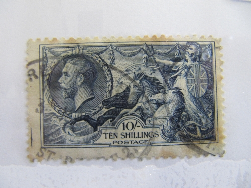 GB 1934 10/- used SG452 Cat £80.