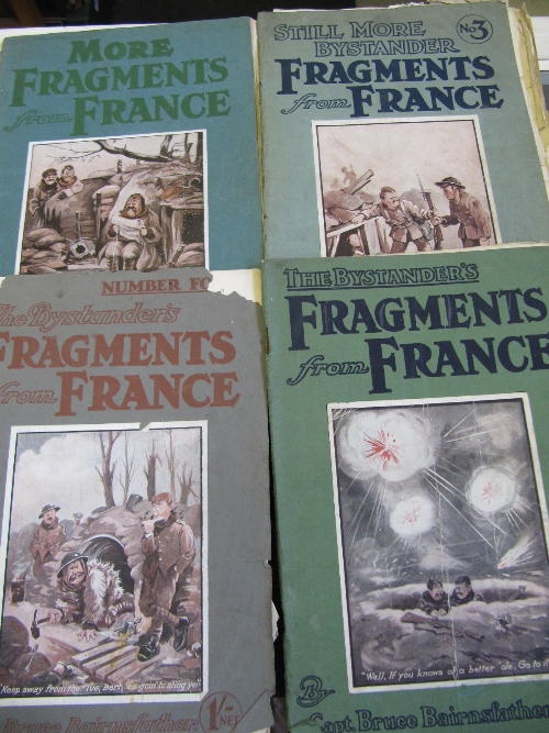 Bruce Bairnsfather: four original copies of The Bystander`s Fragments from France magazines: