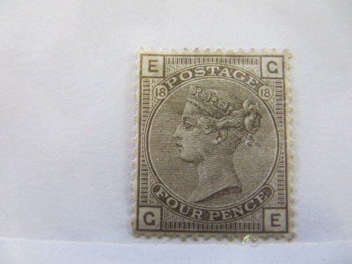 GB 1882 4d grey-brown plate 18 mounted mint SG160 Cat £425.