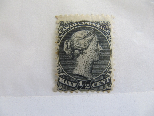 Canada 1868 0.5c mint SG54 Cat £70.